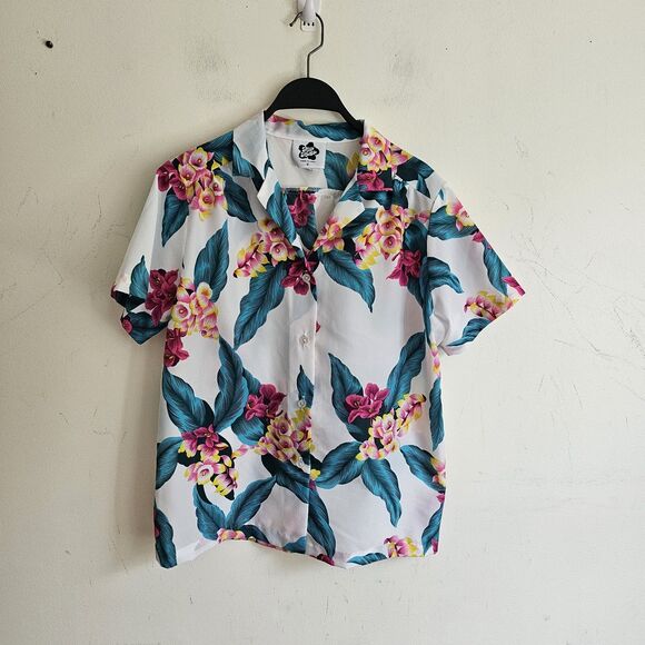 Vintage Hilo Hattie Hawaiian Shirt: 90s Floral Print, Men's Small - Picture 2 of 8